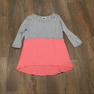 Elonges pink and gray tee